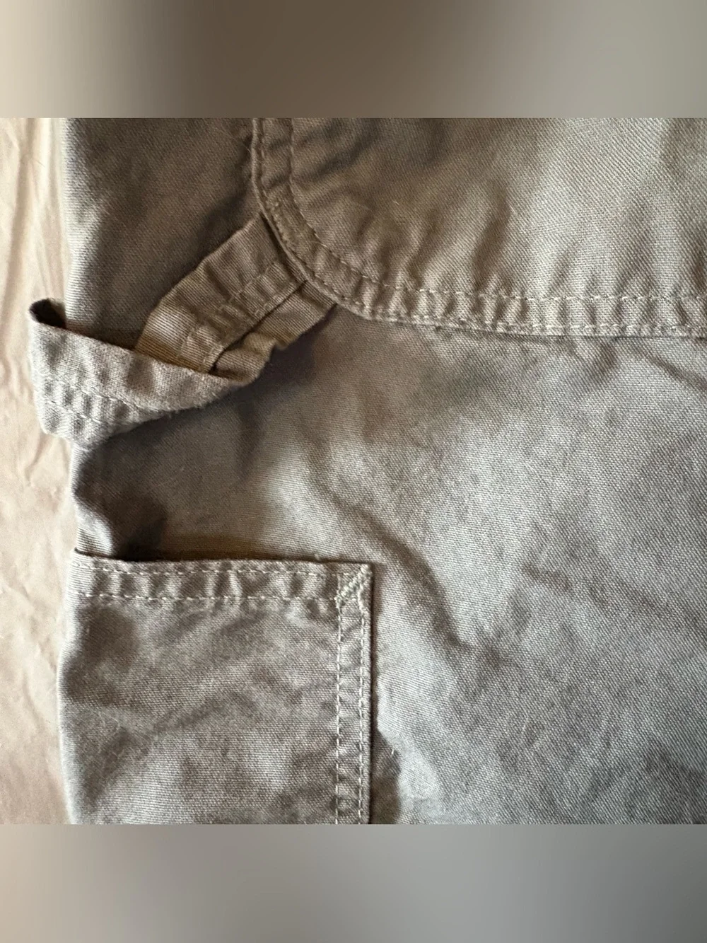 Carhartt Carpenter Style Shorts Sz 42 Gray Original Fit Cotton Pockets Summer